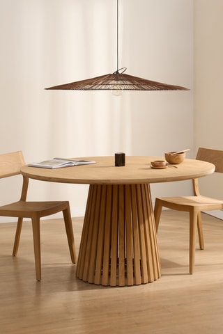 Mesa de refeição em madeira de sungkai - 120 x 120 x 75 cm