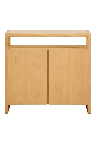 Consola 2 portas em madeira de sungkai - 90 x 36 x 85 cm