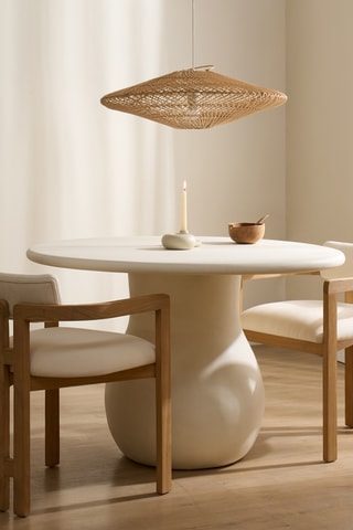 Candeeiro suspenso em rotim - Bege -