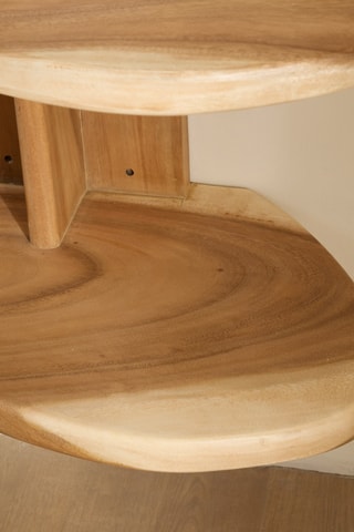 Mesa de cabeceira em madeira trembesi - 52 x 37 x 36 cm