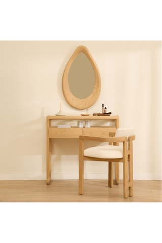 Consola 2 gavetas em madeira de sungkai - 90 x 36 x 85 cm