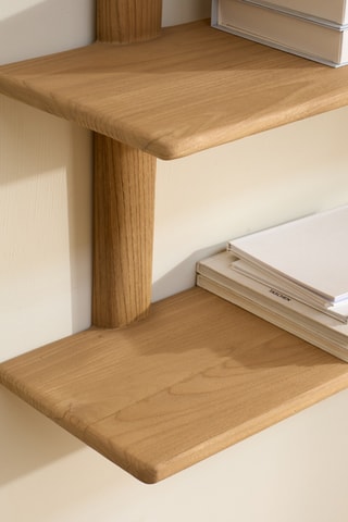 Estante 5 níveis em madeira de sungkai - 126 x 80 x 20 cm