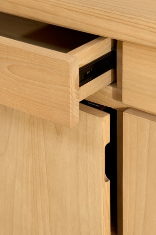 Móvel 3 portas em madeira de sungkai - 180 x 42 x 80 cm