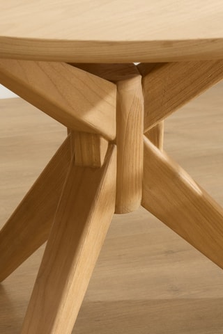 Mesa de refeição em madeira de sungkai - 135 x 135 x 75 cm