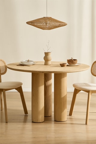 Mesa de refeição em madeira de sungkai - 135 x 135 x 76 cm