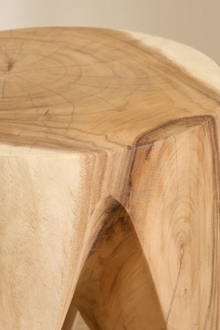 Mesa de apoio em madeira trembesi - 35 x 35 x 46 cm