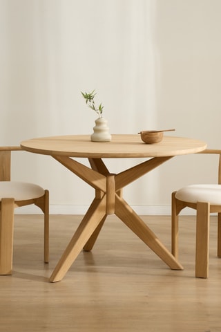 Mesa de refeição em madeira de sungkai - 120 x 120 x 75 cm