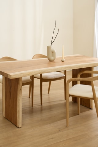 Mesa de refeição em madeira de trembesi - 220 x 90-100 x 77 cm