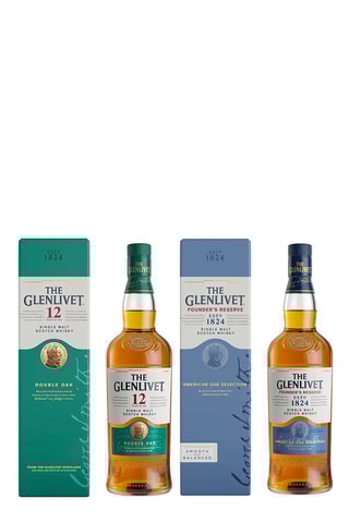 1 x The Glenlivet 12 ans - 70 cl et 1 x  	The Glenlivet founder's Reserve - 70 cl