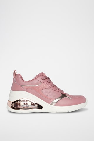 Baskets compensées en cuir Starlet - Rose
