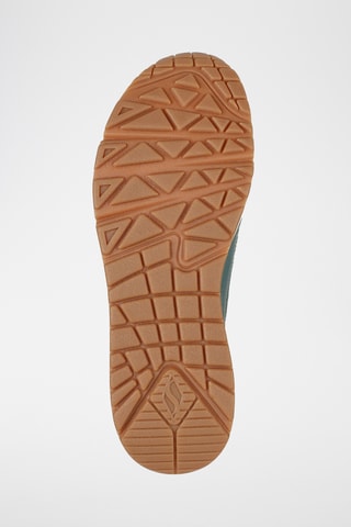 Sneakers compensées en cuir - Vert métallisé