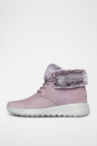 Bottines fourrées en cuir On-The-Go Joy - Rose