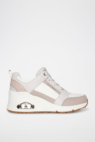 Baskets compensées Uno Wedge - Beige