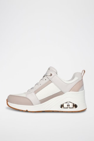 Baskets compensées Uno Wedge - Beige