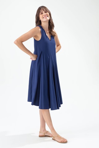 Robe trapèze - Bleu