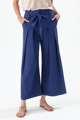 Pantalon wide legs - Bleu
