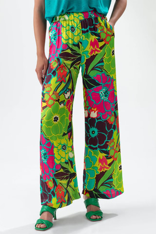 Pantalon wide legs - Vert