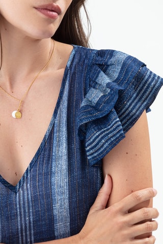 Robe longue - Bleu