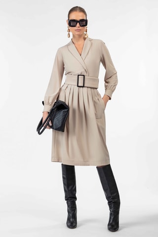 Robe portefeuille - Beige