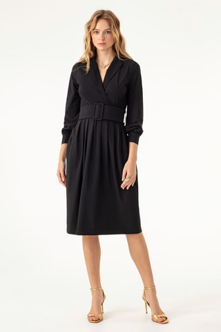 Robe portefeuille - Noir