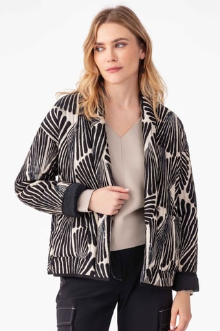 Veste - Beige et noir