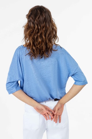 T-shirt en lin Lazare - Bleu