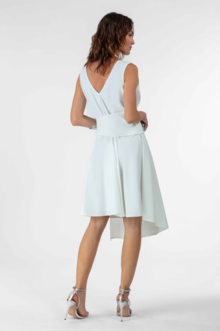 Robe portefeuille sans manches Estelle - Blanc