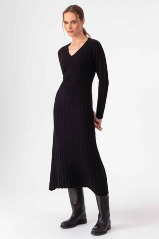Robe en laine - Noir