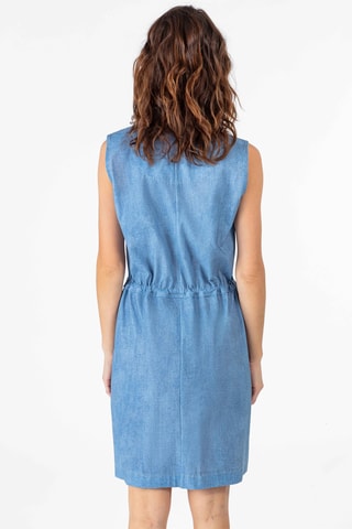 Robe chemise sans manches Bianca - Bleu