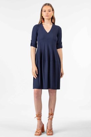 Robe trapèze - Bleu marine