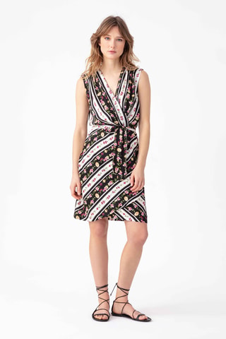 Robe portefeuille sans manches - Multicolore