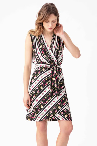 Robe portefeuille sans manches - Multicolore