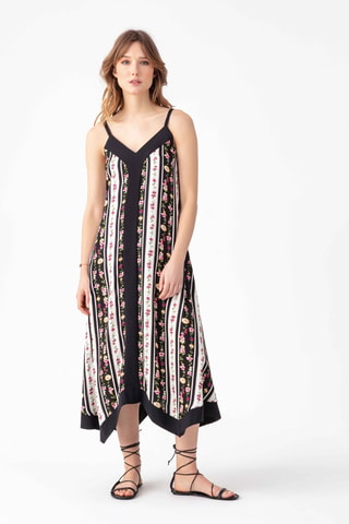 Robe midi sans manches - Multicolore
