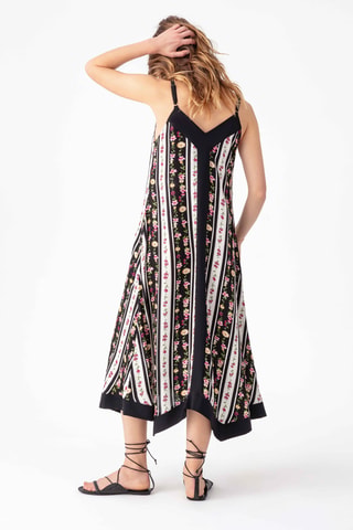 Robe midi sans manches - Multicolore