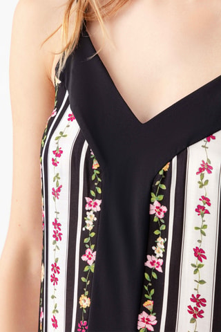 Robe midi sans manches - Multicolore