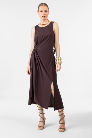 Robe longue Elie - Marron