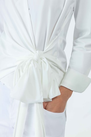 Blouse cache-cœur Mira - Blanc
