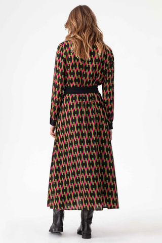 Robe - Noir, vert et rose