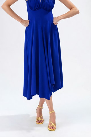 Robe midi - Bleu foncé