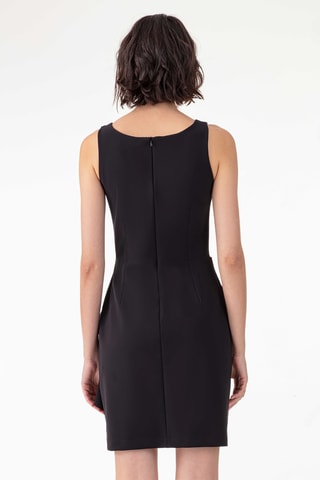 Robe portefeuille sans manches Candice - Noir
