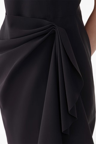 Robe portefeuille sans manches Candice - Noir