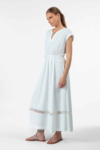Robe longue sans manches Ophélie - Blanc