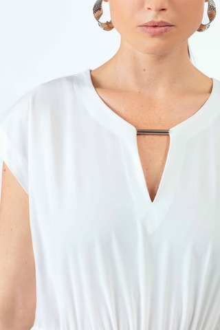 Robe longue sans manches Ophélie - Blanc