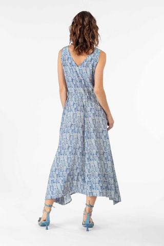 Robe midi sans manches - Bleu
