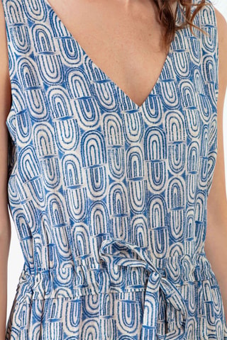 Robe midi sans manches - Bleu