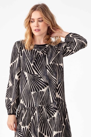 Robe - Beige et noir