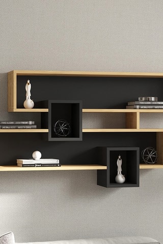 Etagère murale 2 niveaux Karen - 120 x 72,2 x 22 cm