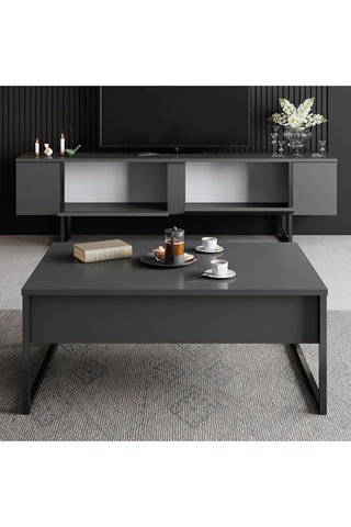 Meuble TV 2 abattants Luxe - 180 x 50 x 30 cm