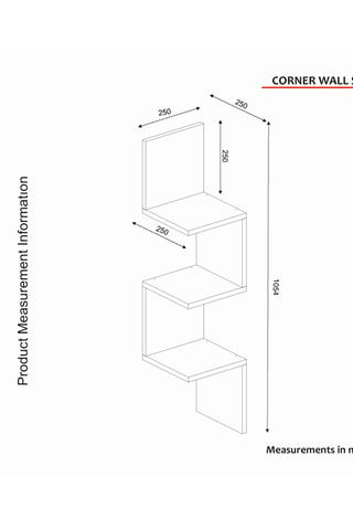 Etagère murale 3 niveaux Corner - 25 x 105,4 x 25 cm