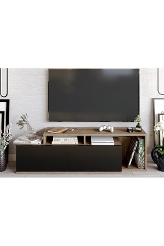 Meuble TV 2 abattants - 150 x 43 x 35 cm